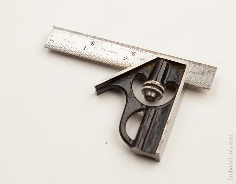 Combination Square on RARE Four inch Size STARRETT Scale  - 75664