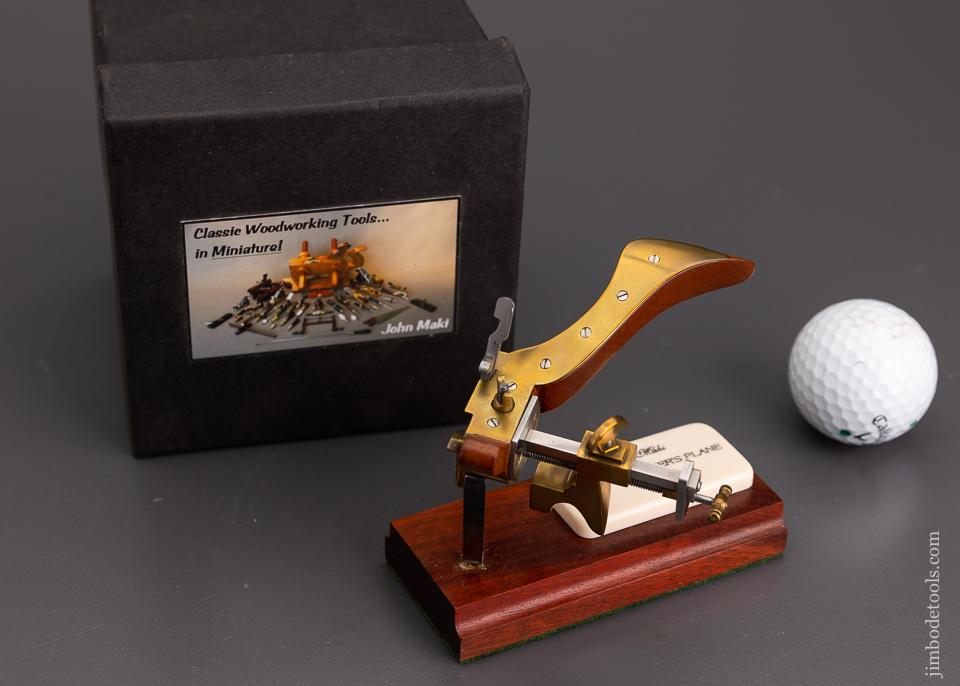 Miniature Carriage Maker's Plane by JOHN MAKI 2011 with Stand in Original Box - 75695R