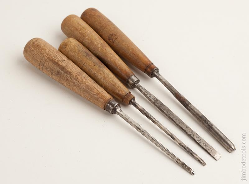 Four BUCK BROS Carving Chisels - 75825