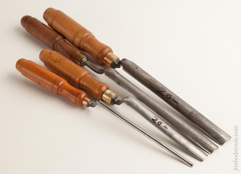 Set of Four BUCK BROS Crank Neck Gouges EXTRA FINE - 75827