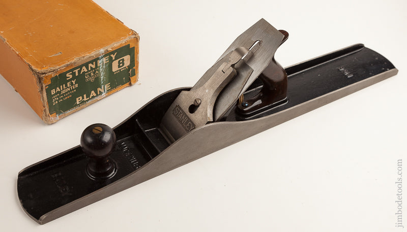 STANLEY No. 8 Jointer Plane Type 16 circa 1933-41 MINT in its RARE and Original SWEETHEART Paste Board Box - 75869R