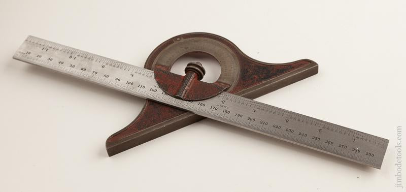 STARRETT Protractor Head on MINT 12 inch STARRETT No. 36GRAD Metric & English Scale - 75895R