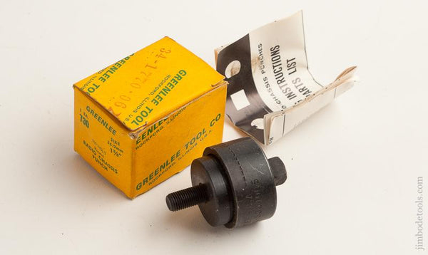 1 3/8 inch GREENLEE No. 730 Round Radio Chassis Punch MINT in Original Box with Instructions - 75898