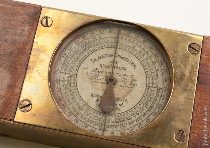 Complete and Fine! 24 inch HELB July 12, 1904 Patent THE AMERICAN Combined Level and Grade Finder - 75900R