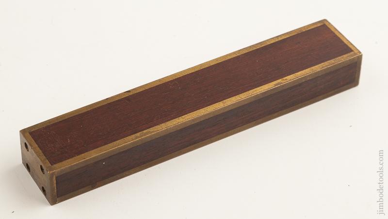 STRATTON March 1, 1870 Patent Eight inch Rosewood and Brass Plumb and Level by STRATTON BROS. GREENFIELD MA - 75909R