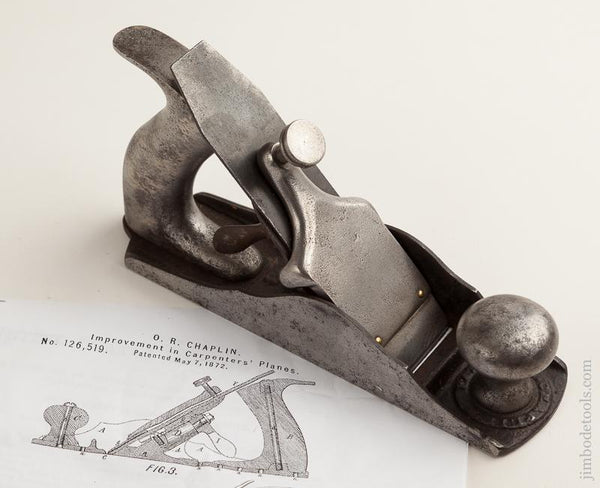 CHAPLIN'S May 7, 1872 Patent No. 3 Size Smooth Plane - 75974R