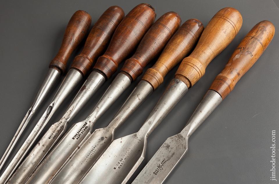 Awesome Set of Seven BUCK BROS Socket Gouges - 75979