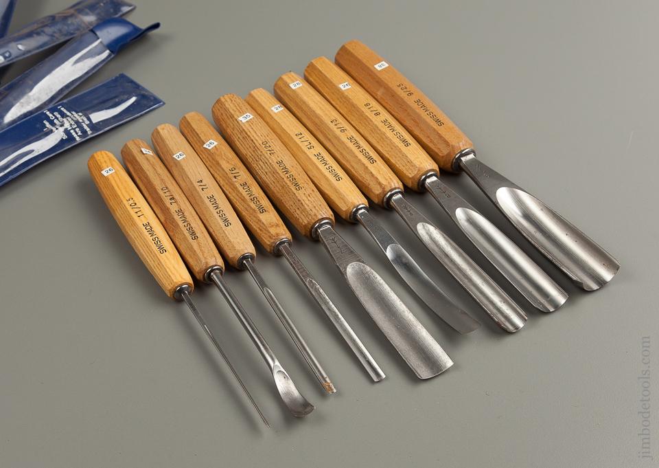 Set of Nine SWISS MADE Gouges BRAND NEW - 76004 – Jim Bode Tools