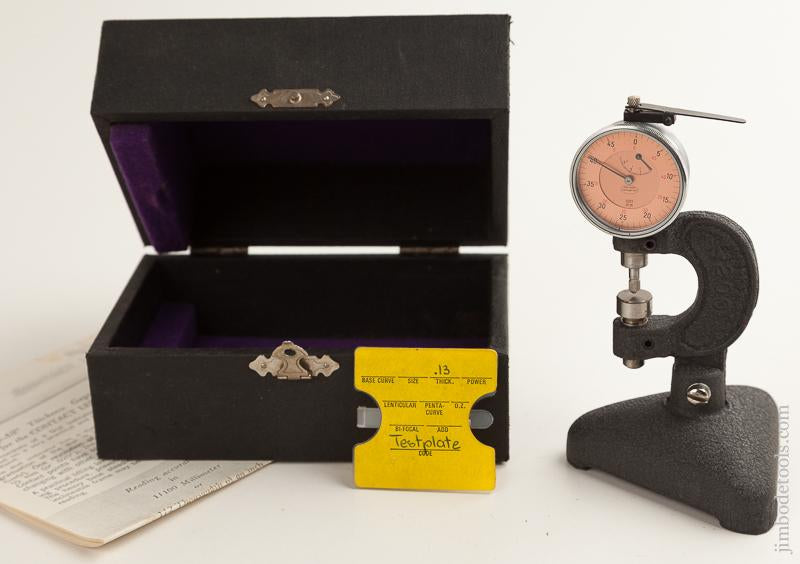 MAHR Contact Lens GAGE-ALL Thickness Gauge in Original Felt-Lined Box - 76009