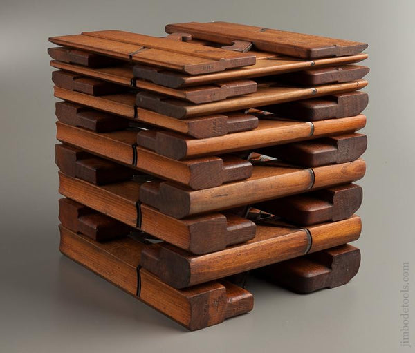 Great User Set of 22 J.W. MASSEY PHILADA Hollows & Rounds Molding Planes circa 1803-31 WOW! - 76011