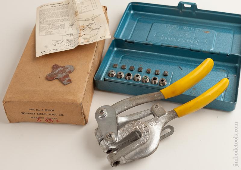 WHITNEY METAL TOOL CO No. 5 Punch NEAR NEW & COMPLETE in Original Box - 76018