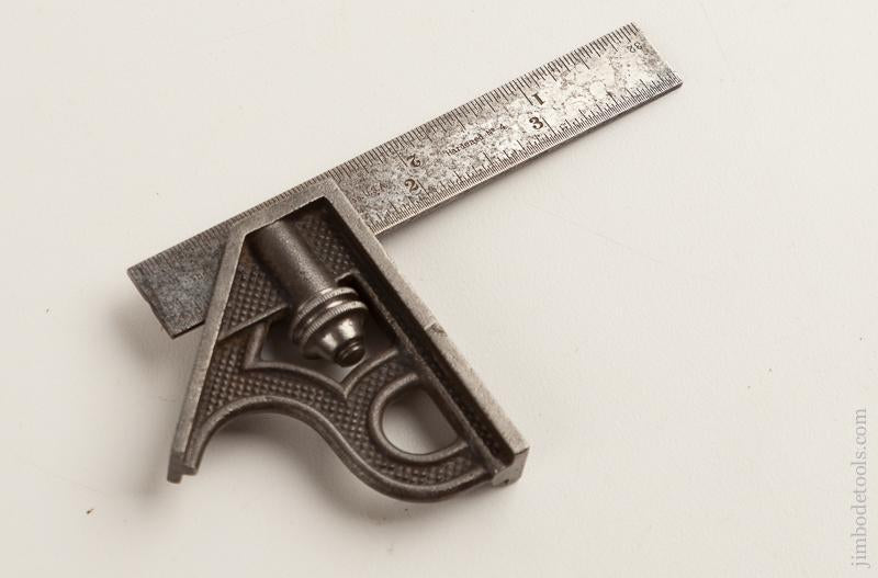 Combination Square on Four inch STARRETT No. 4 Scale with Scribe - 76060