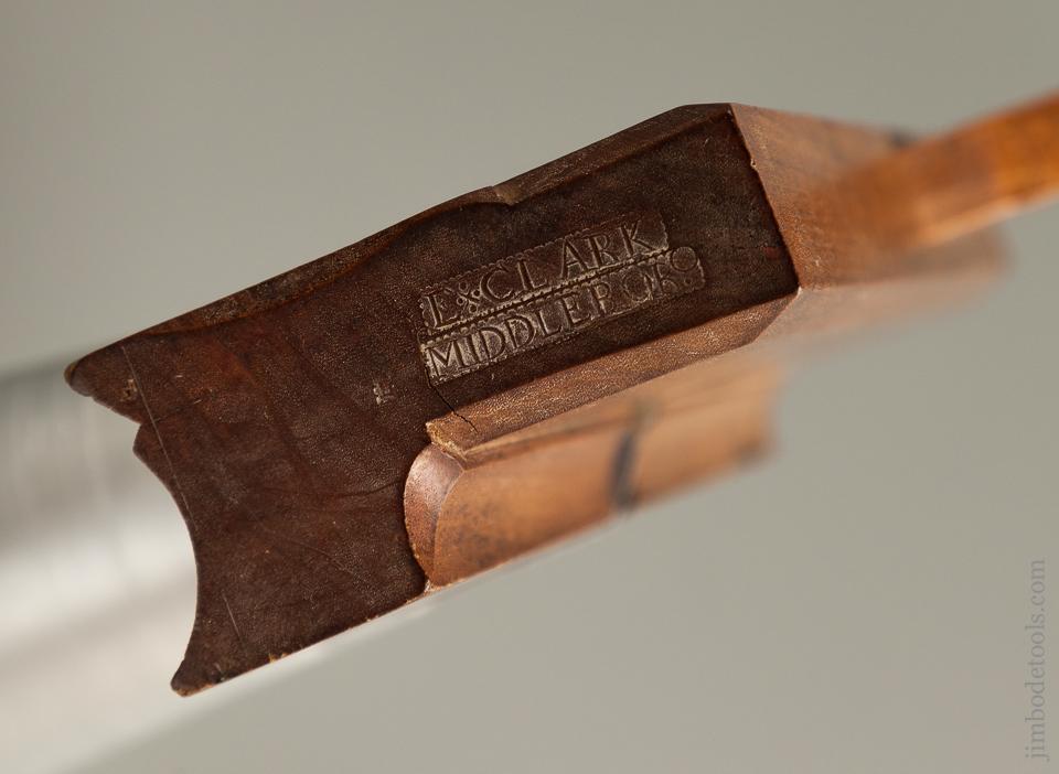 RARE Left-handed Configuration E. CLARK MIDDLEBORO circa 1790 Ten inch Yellow Birch Molding Plane FINE & ORIGINAL - EXCELSIOR 76064