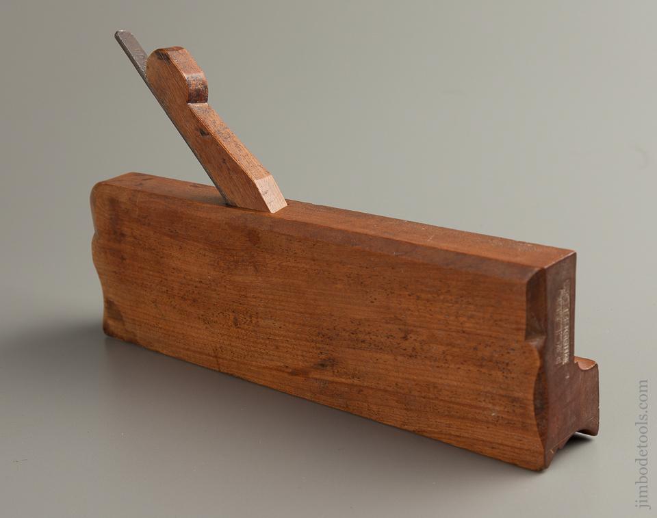RARE Left-handed Configuration E. CLARK MIDDLEBORO circa 1790 Ten inch Yellow Birch Molding Plane FINE & ORIGINAL - EXCELSIOR 76064