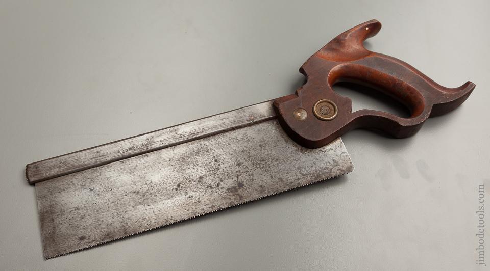 Rare! REGAN's December 8, 1874 Patent DISSTON No.4 Back Saw with STANLEY SWEETHEART Etch FINE - 76111