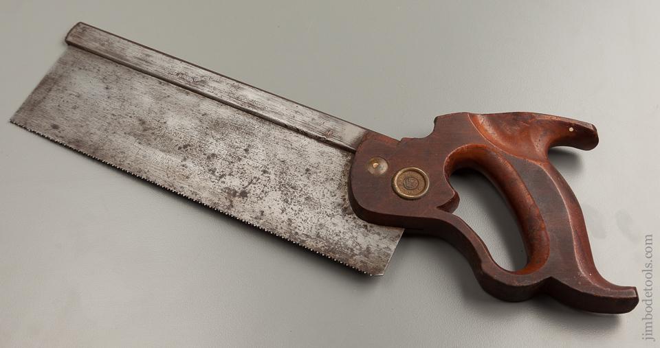 Rare! REGAN's December 8, 1874 Patent DISSTON No.4 Back Saw with STANLEY SWEETHEART Etch FINE - 76111