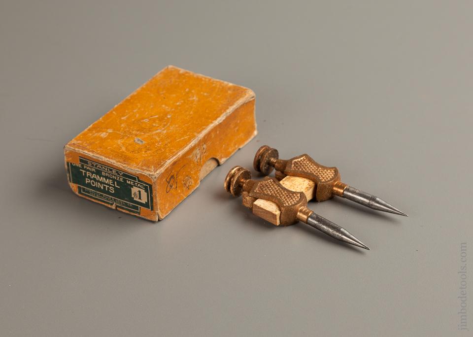 STANLEY No. 1 Trammel Points in Original Box - 76120