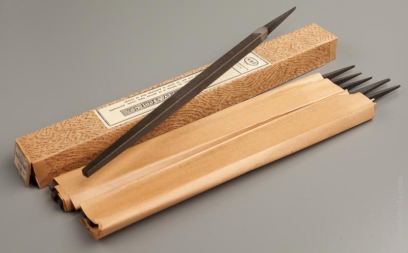 Half Dozen KEARNEY & FOOT 12 inch Square Bastard Files MINT in Original Box NEW OLD STOCK - 76171M