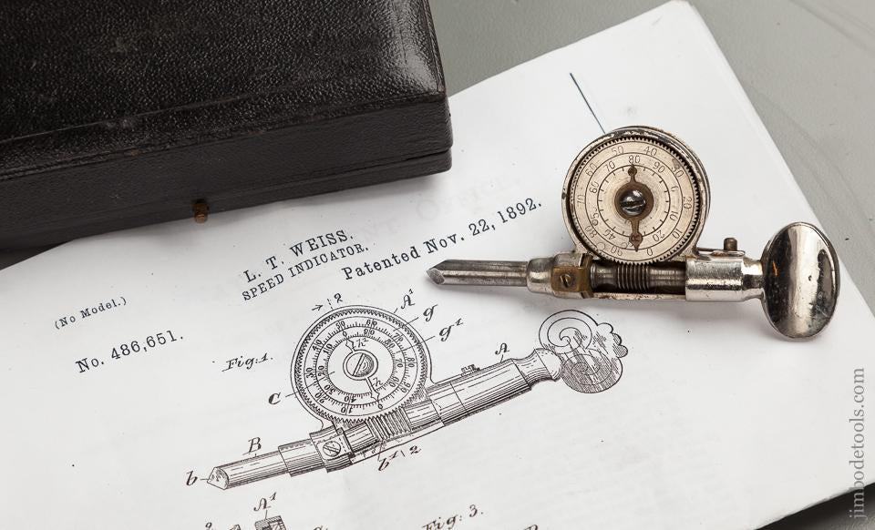 Fine GREENE, TWEED & CO. N.Y. Speed Indicator in Original Box Rings Bell At Each Revolution of The Dial - 76186R