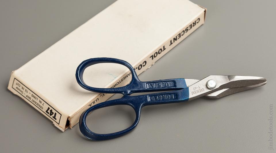 CRESCENT TOOL CO No. T47 Circular 7 inch Snips MINT in Original Box - 76191