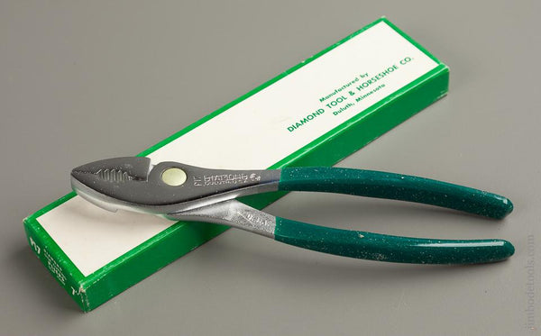 7 inch DIAMOND TOOL No. P17 Side Cutting Slip Joint Pliers MINT in Original Box - 76197
