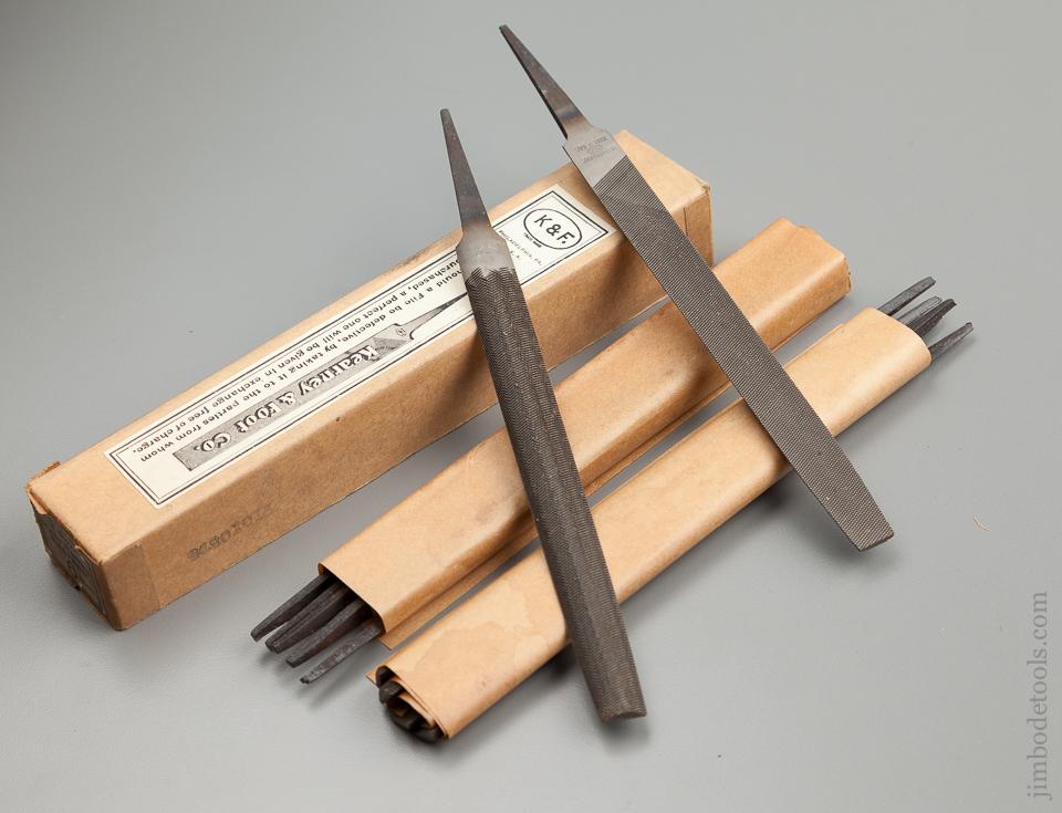 One Dozen KEARNEY & FOOT Six inch Half Round Bastard Files MINT in Original Box NEW OLD STOCK - 76206M