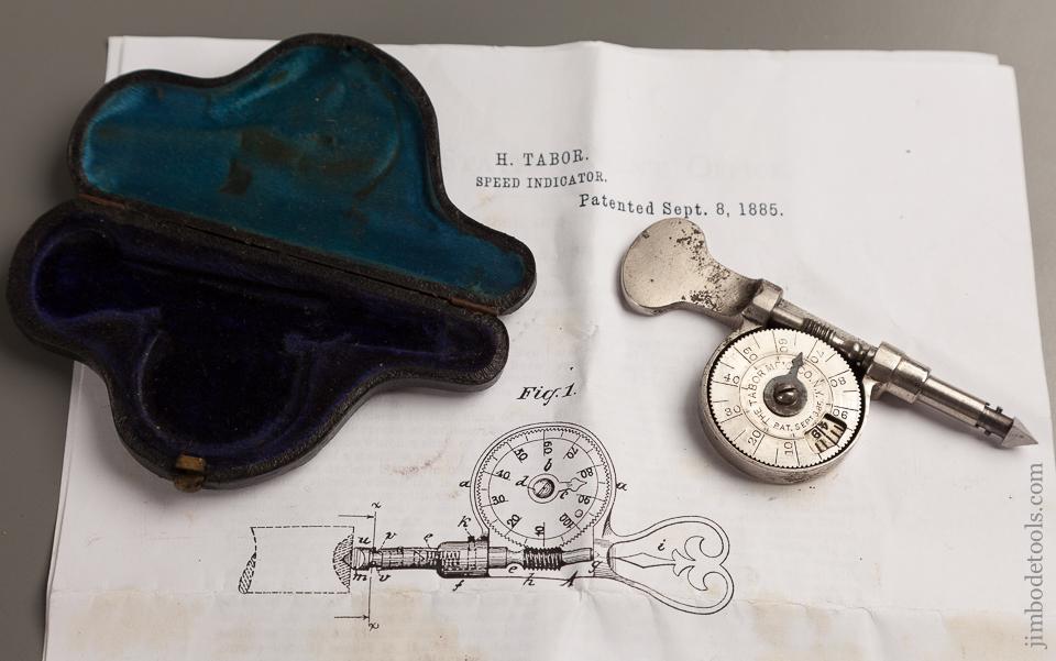 TABOR Sept. 8, 1885 PATENT Speed Indicator in its Original Box - 76216R