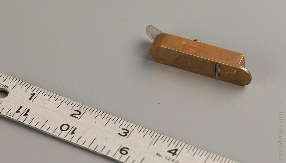 BOB HOWARD Two inch Long Rosewood and Brass Miniature Miter Plane - 76222U