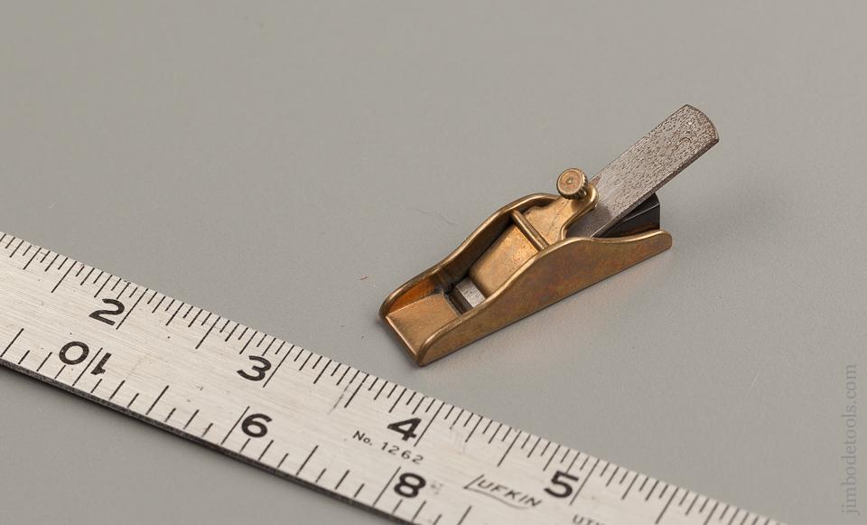 BOB HOWARD 1 3/4 inch Long Ebony and Brass Miniature Miter Plane - 76223U