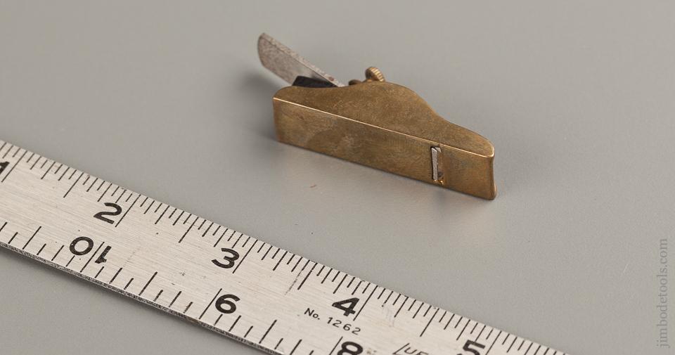 BOB HOWARD 1 3/4 inch Long Ebony and Brass Miniature Miter Plane - 76223U