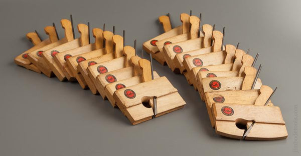 RARE Set of 21 Miniature HOLLOW & ROUND Molding & Rabbet Planes with Decals STEINER GERMANY - 94201U - AS OF OCT 26