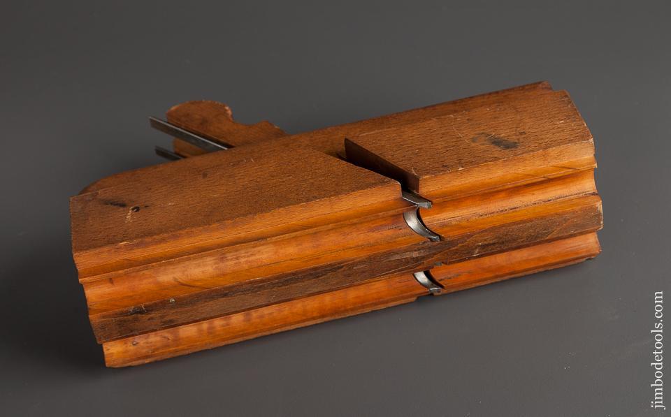 Rare! 3/4 inch J. KELLOGG AMHERST MS Double Side Bead Molding Plane for Opposite Grain Directions circa 1860 NEAR MINT - 76260