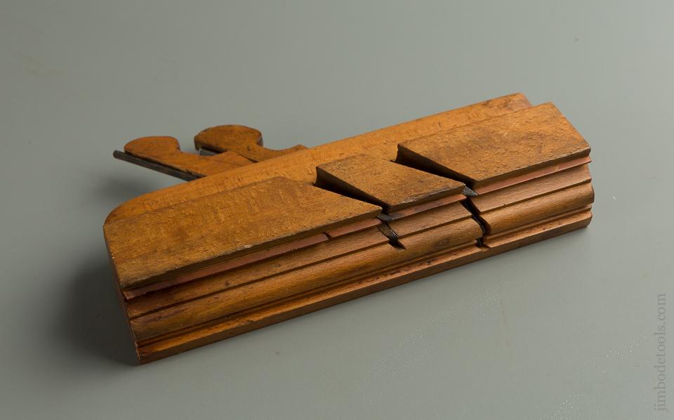 Great T.J. M'MASTER & CO AUBURN Double Iron Crispy Complex Molding Plane circa 1825-39 GOOD++ - 76263