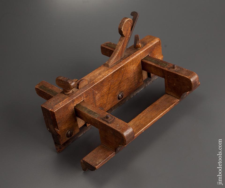 Fine and Rare! "E. DAVIS" Yellow Birch 18th Century Yankee Style Plow Plane - 76264U