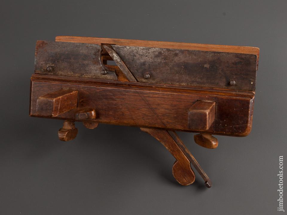 Fine and Rare! "E. DAVIS" Yellow Birch 18th Century Yankee Style Plow Plane - 76264U