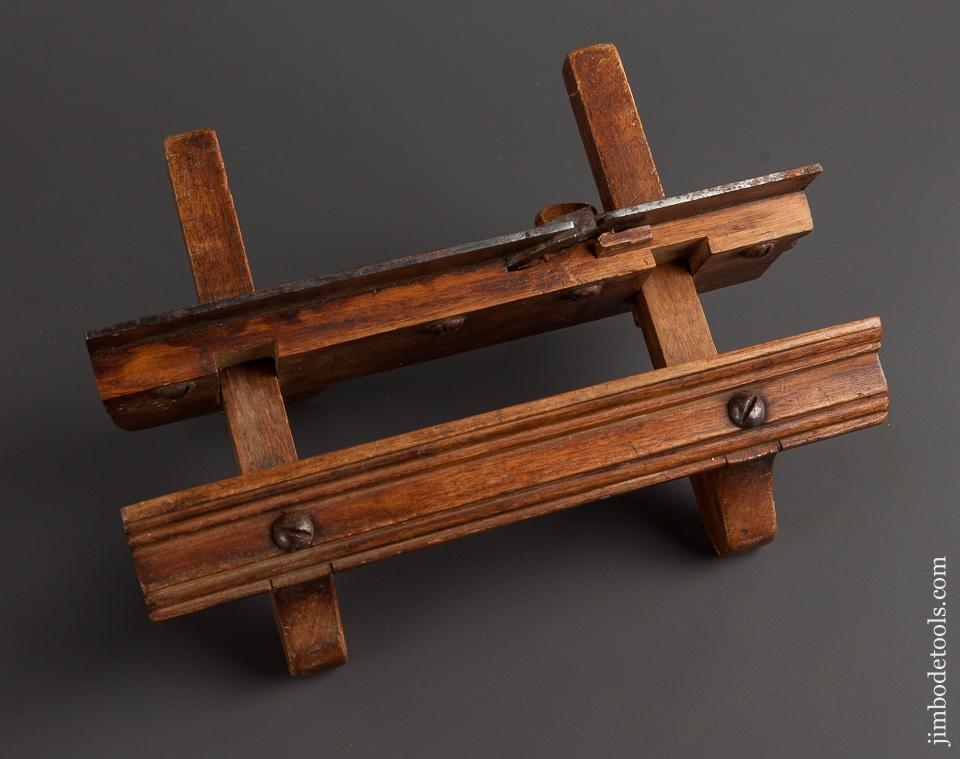 Fine and Rare! "E. DAVIS" Yellow Birch 18th Century Yankee Style Plow Plane - 76264U