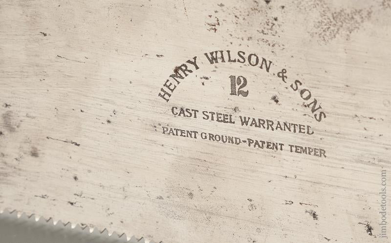 NEAR NEW 8 point 26 inch Crosscut HENRY WILSON & SONS No. 12 Hand Saw UNUSED - 76282