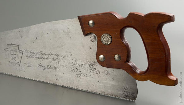 10 point 24 inch DISSTON D8 Crosscut Hand Saw NEW OLD STOCK - 76298
