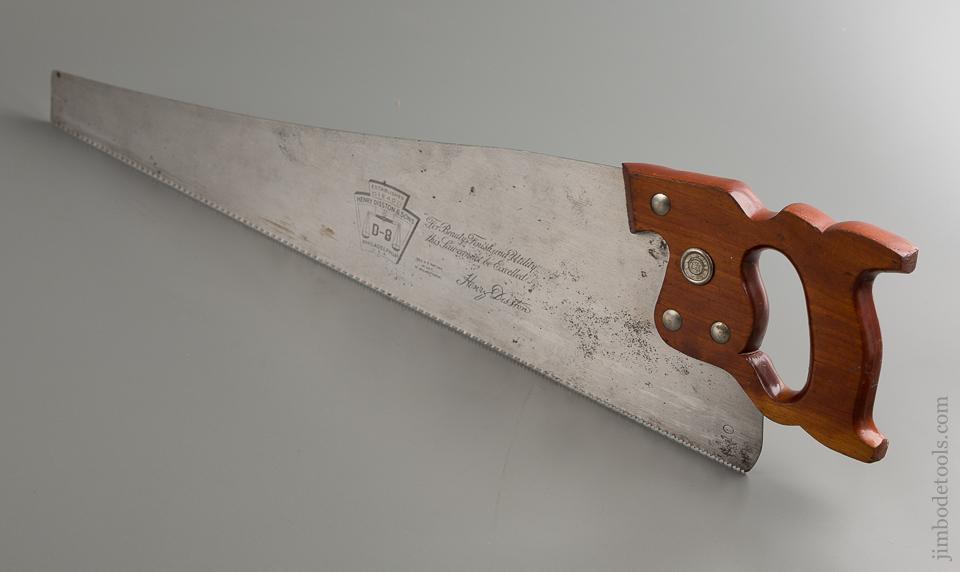 10 point 24 inch DISSTON D8 Crosscut Hand Saw NEW OLD STOCK - 76298