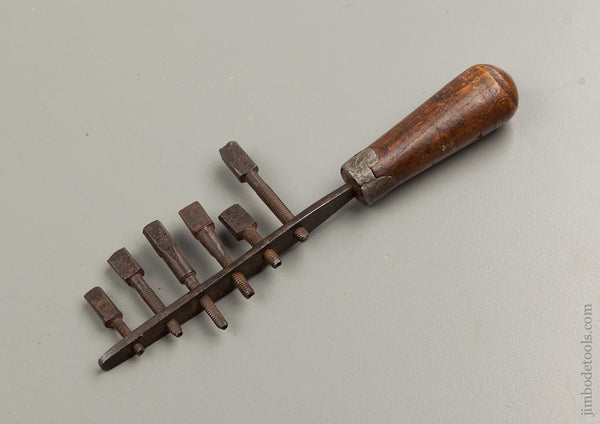 Fabulous 18th Century Screw Plate COMPLETE - 76306U
