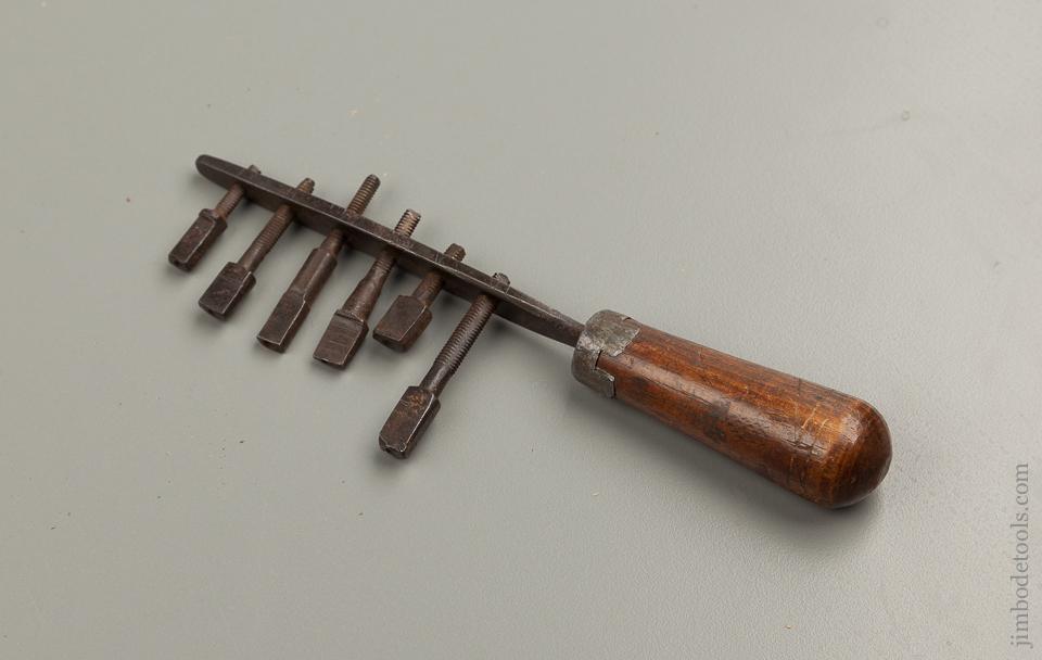 Fabulous 18th Century Screw Plate COMPLETE - 76306U