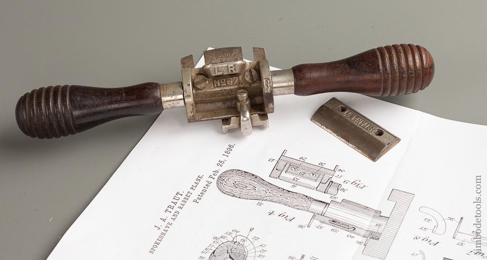 TRAUT'S Patent February 25, 1896 STANLEY No. 6 Universal Spoke Shave and Rabbet Plane - 76316