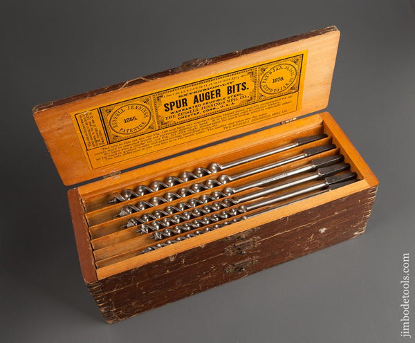 Complete Set of 13 RUSSELL JENNINGS Auger Bits in Original 3 Tiered Box - 76322