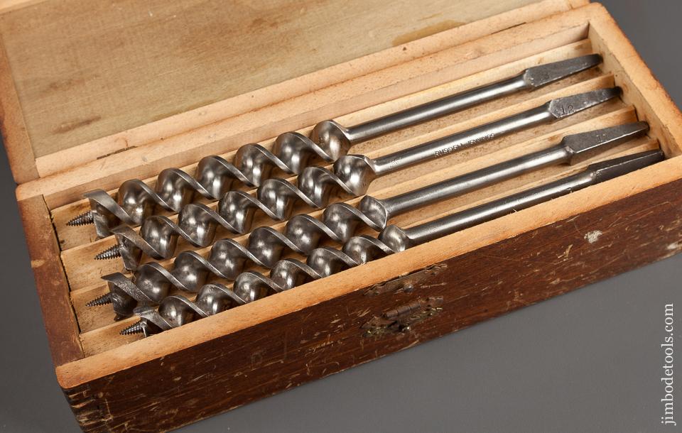 Complete Set of 13 RUSSELL JENNINGS Auger Bits in Original 3 Tiered Box - 76322