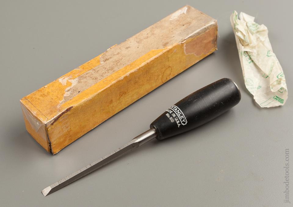 STANLEY 1/4 x 8 1/8 inch No. 50 Chisel in Original Box - 76323