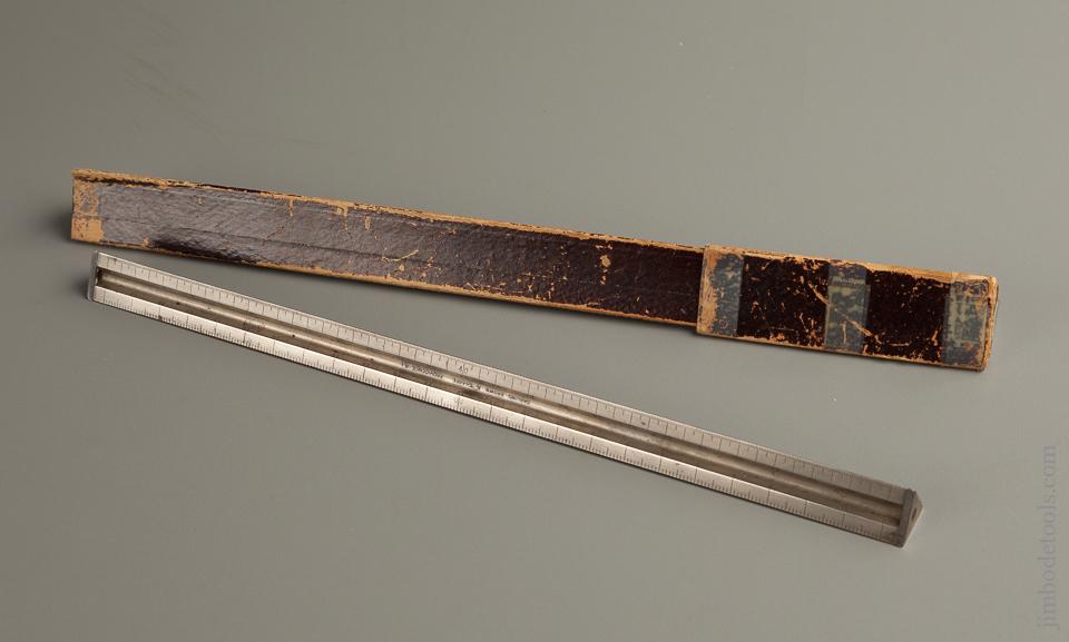 12 1/2 inch DARLING BROWN & SHARPE No. 92 Draughtsman's Triangular Scale in Original Box - 76349