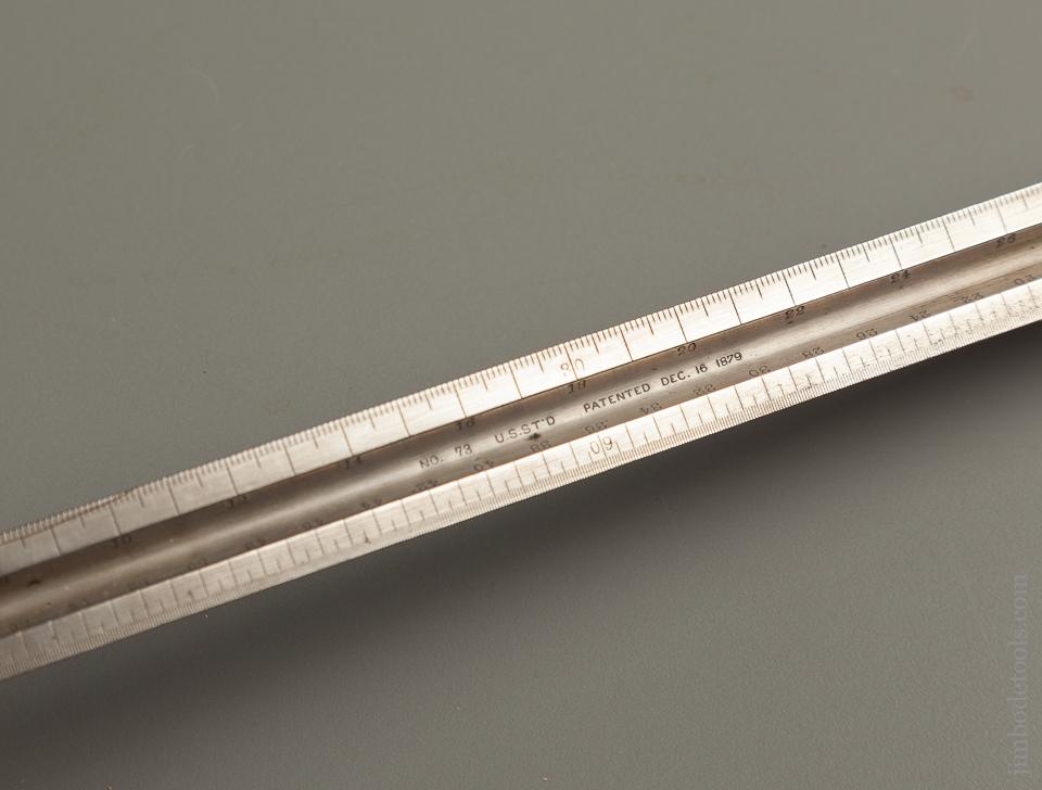 12 1/2 inch DARLING BROWN & SHARPE No. 92 Draughtsman's Triangular Scale in Original Box - 76349