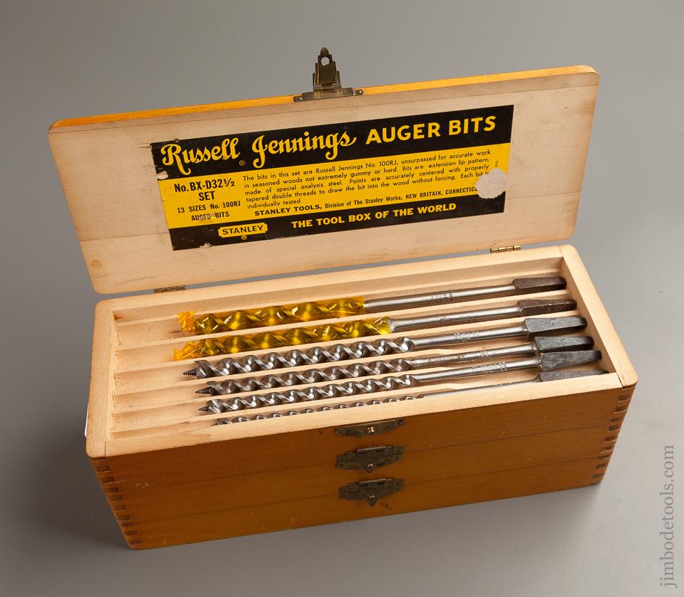 MINT Complete Set of 13 RUSSELL JENNINGS Auger Bits in Original 3 Tiered Box - 76366