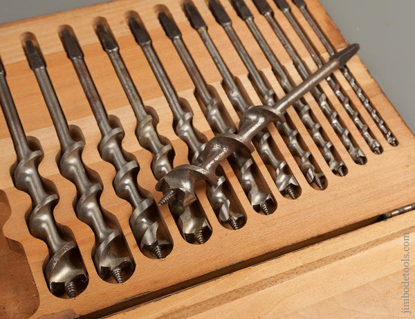 Set of 13 ACRABORE Auger Bits EXTRA FINE in Original Box - 76378