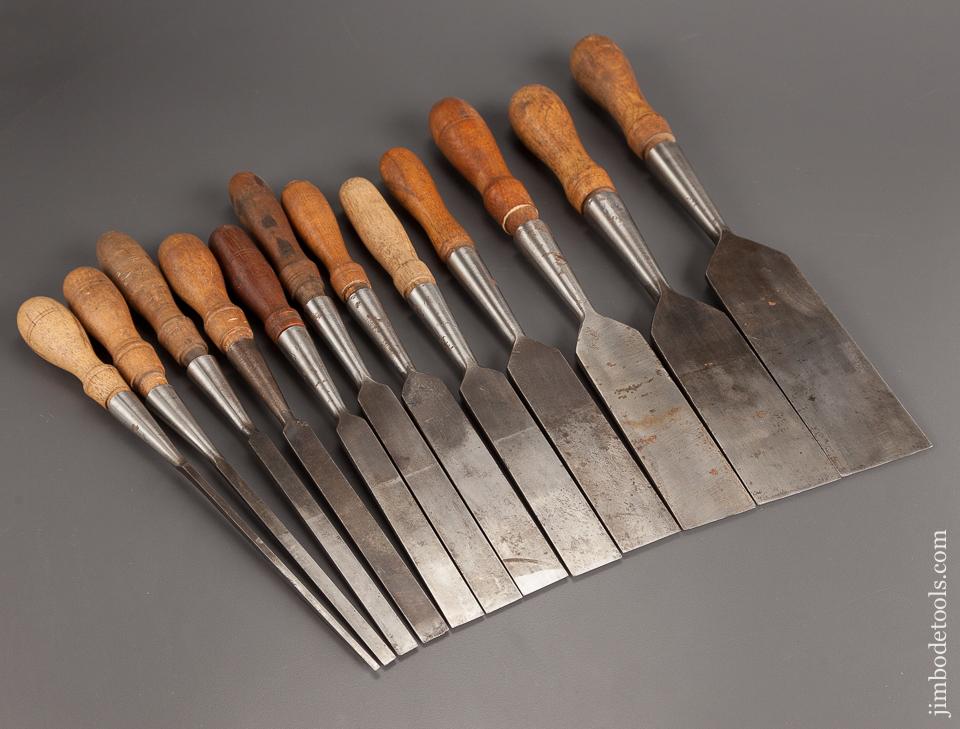 Fine Set of Twelve T.H. WITHERBY Socket Firmer Chisels - 76380